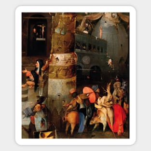 The Temptation of Saint Anthony detail - Hieronymus Bosch Sticker